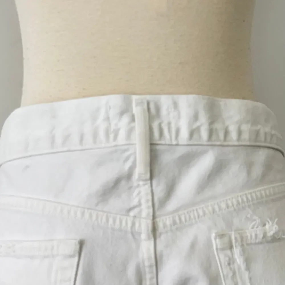 Agolde Anthropologie Parker Vintage Cutt-Off Shorts Denim Jeans in White 33 NWT - Picture 7 of 11